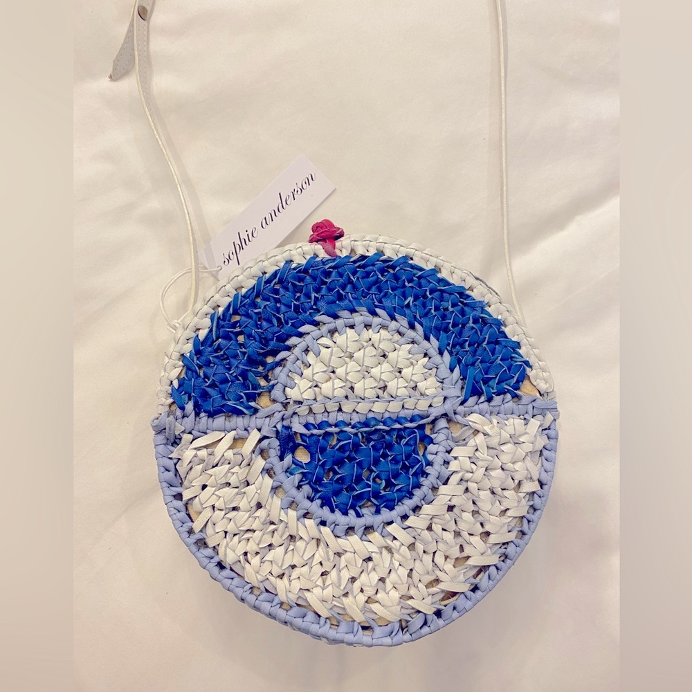 Sophie Anderson Nilsa round circle woven crossbody shoulder purse